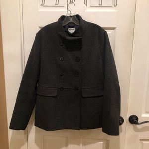 Old Navy (L) dark gray double breasted jacket.